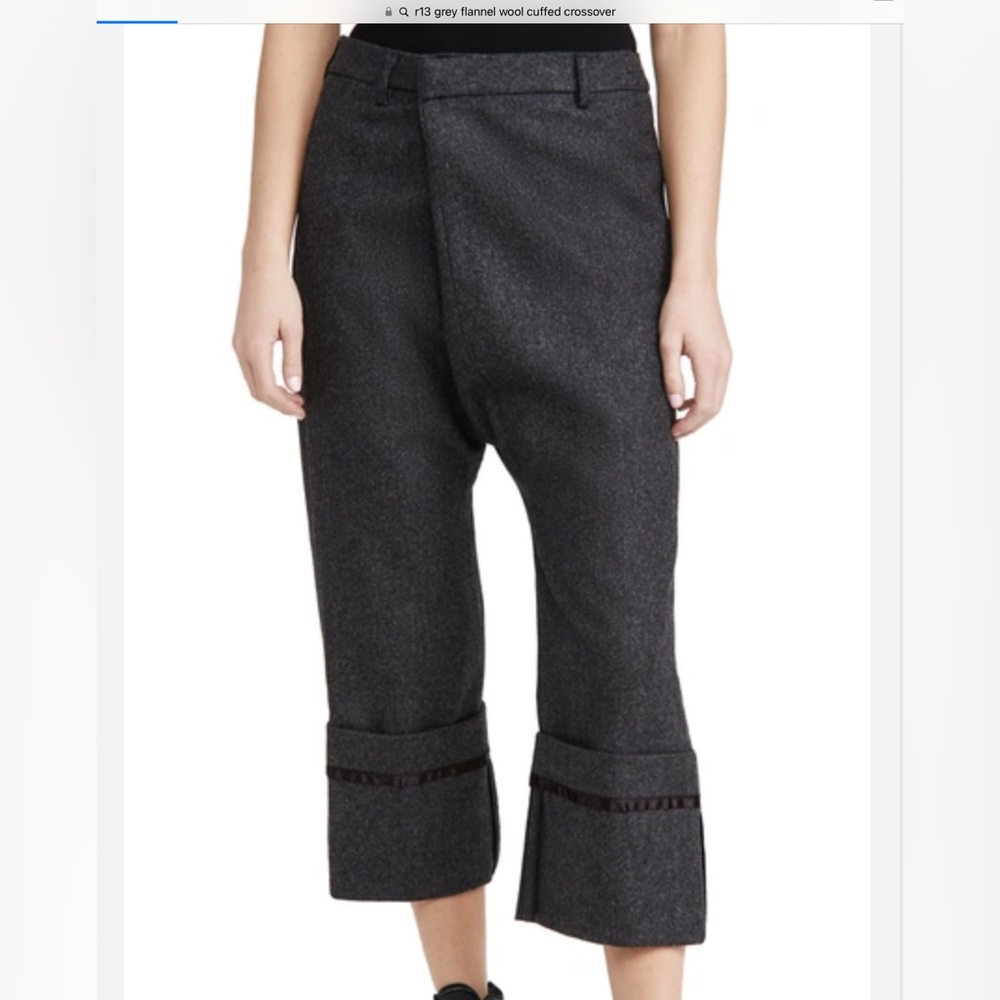 COPY - R13 wool flannel cropped trouser